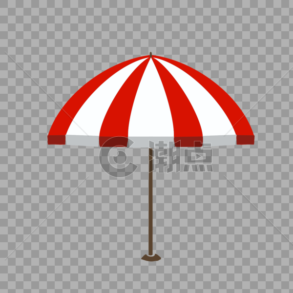 红白条纹遮阳伞图片素材免费下载