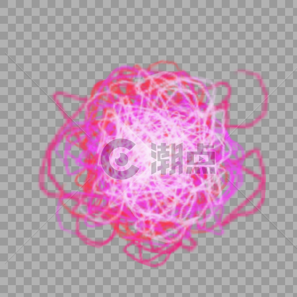 紫色毛球线光效图片素材免费下载