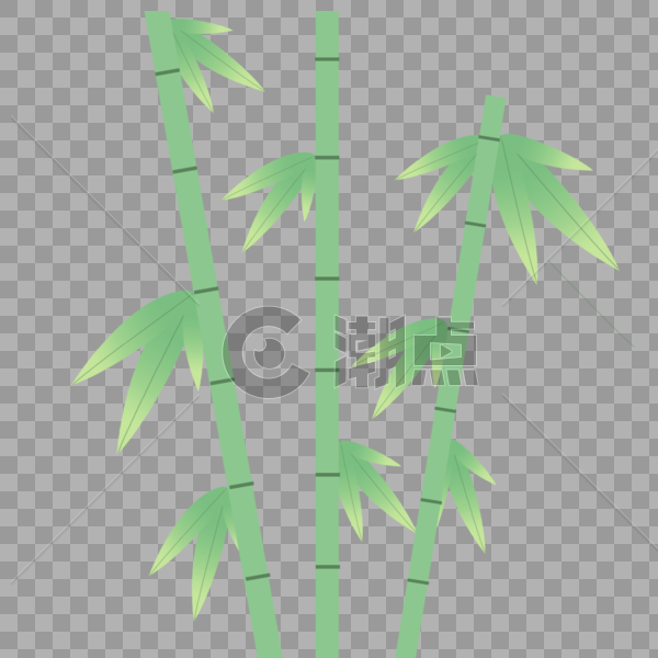 清新绿色植物竹子绘画图片素材免费下载
