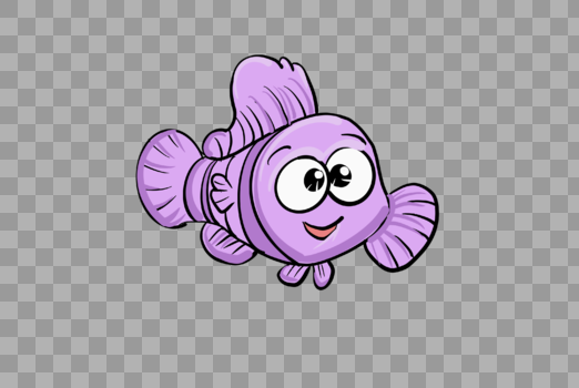 紫色鱼图片素材免费下载
