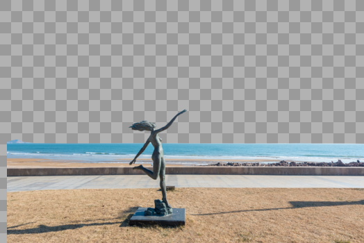 青岛海边雕塑公园图片素材免费下载