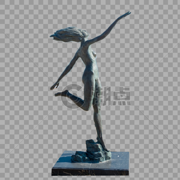 青岛海边雕塑图片素材免费下载