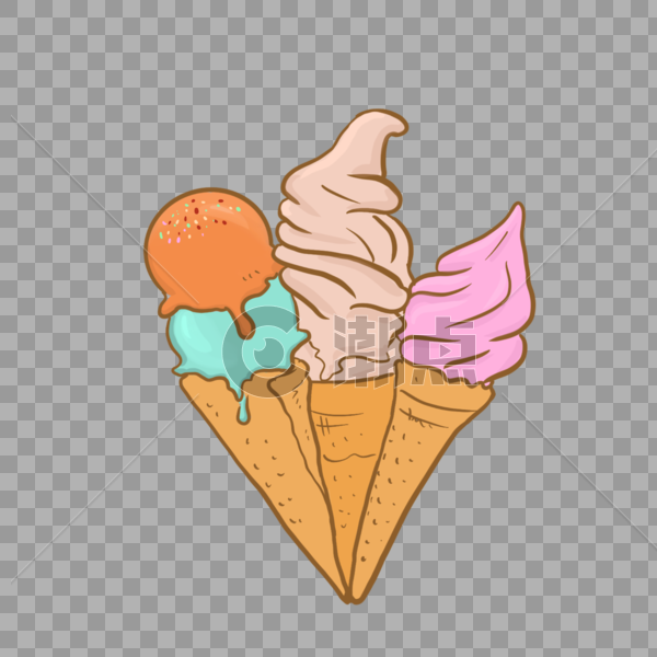 彩色冰淇凌图片素材免费下载