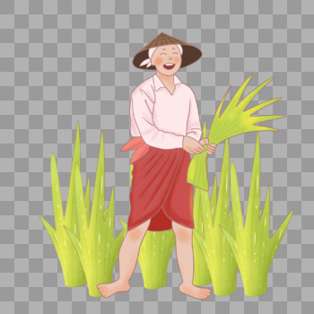 农民种植水稻图片素材免费下载