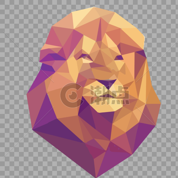 晶状狮子头像图片素材免费下载