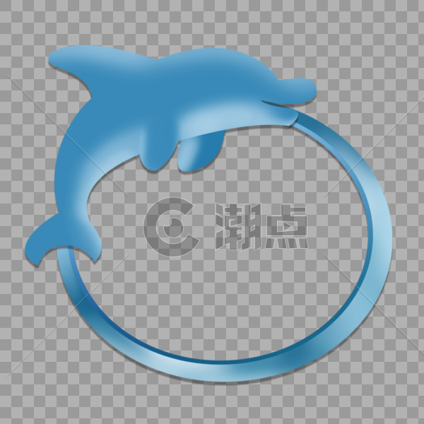 海豚边框图片素材免费下载