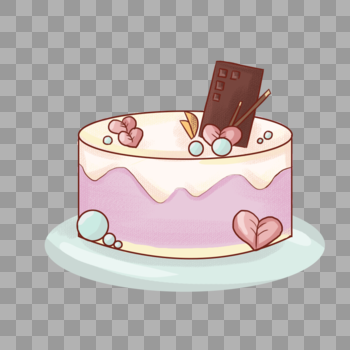 爱心草莓味蛋糕图片素材免费下载