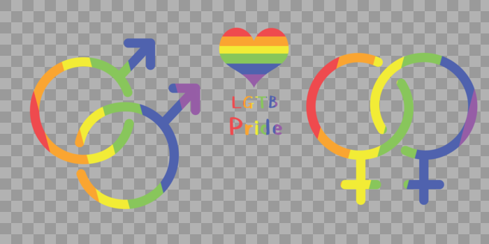 彩虹男女同性平等图标图片素材免费下载