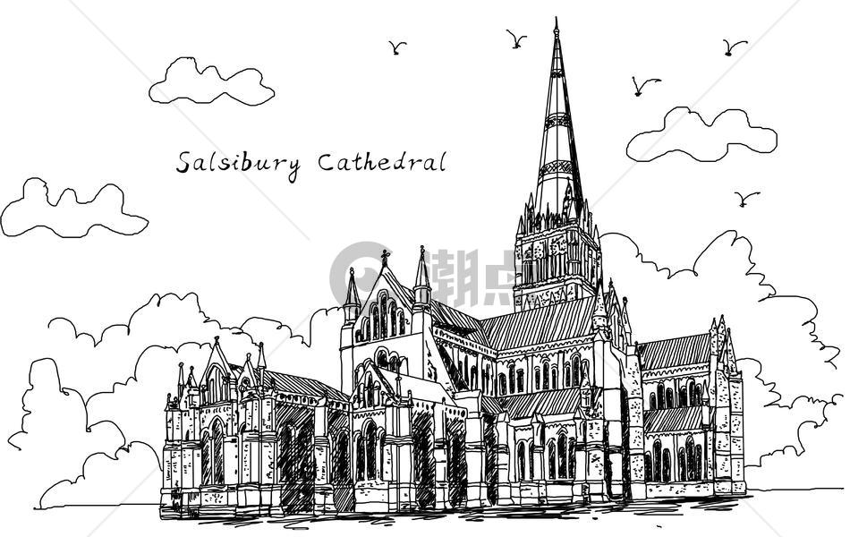 英国索尔兹伯里大教堂图片素材免费下载