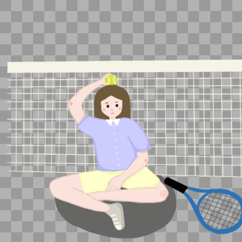 玩网球的女孩图片素材免费下载