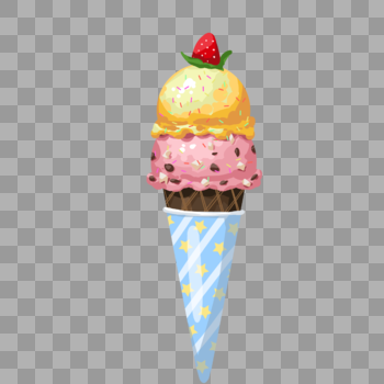 双色冰淇淋球图片素材免费下载