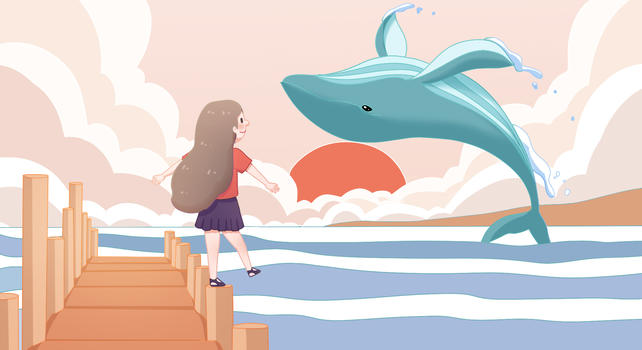 国际海洋日创意插画图片素材免费下载