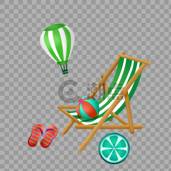 夏季沙滩椅图片素材免费下载