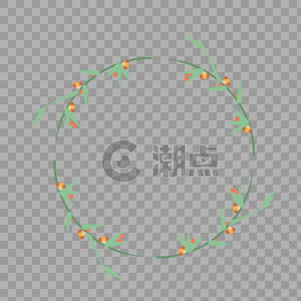 清新小花环图片素材免费下载