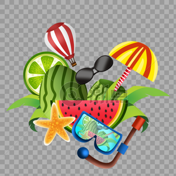西瓜植物装饰图片素材免费下载