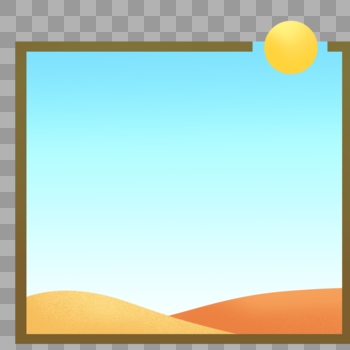 沙漠场景边框图片素材免费下载