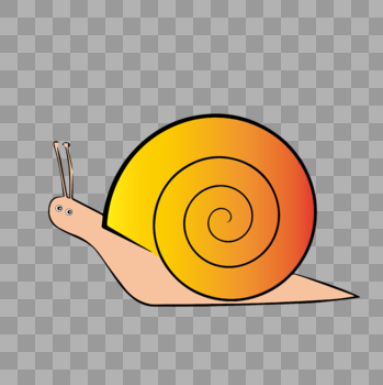 卡通可爱蜗牛矢量图图片素材免费下载