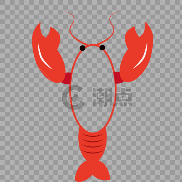 红色龙虾边框图片素材免费下载
