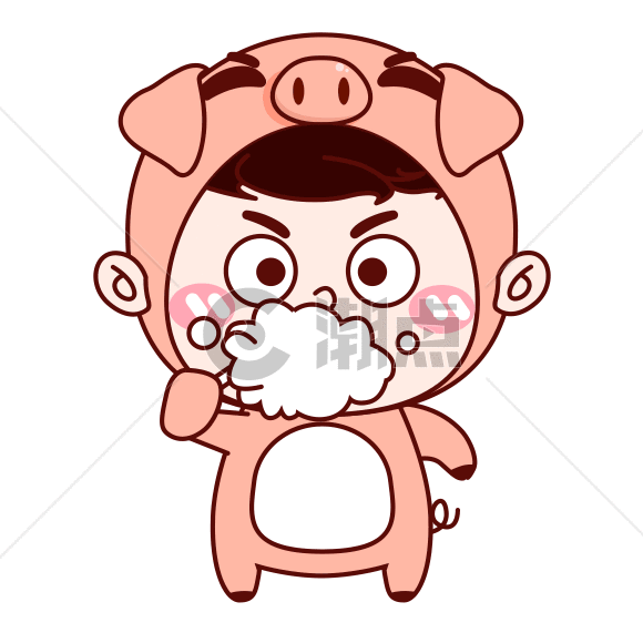 小猪人物卡通 gif图片素材免费下载