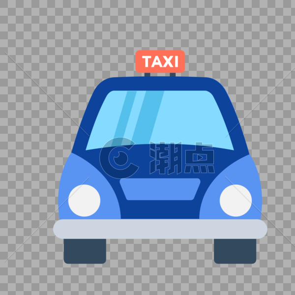 出租车图标免抠矢量插画素材图片素材免费下载