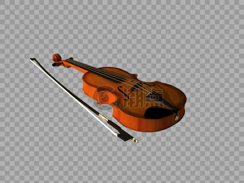 立体小提琴创意插图图片素材免费下载