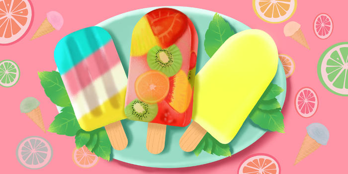 夏日果缤纷混合果味冰棒合集图片素材免费下载