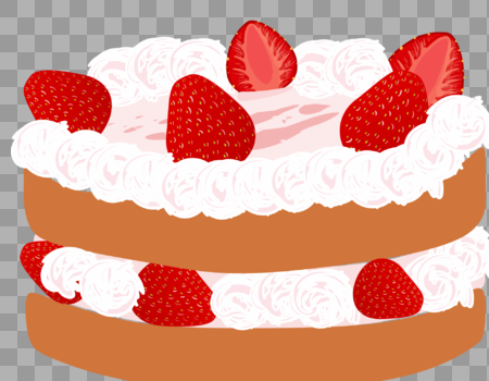 草莓夹层蛋糕矢量PNG元素图片素材免费下载