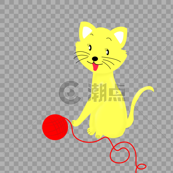 玩线球的猫图片素材免费下载