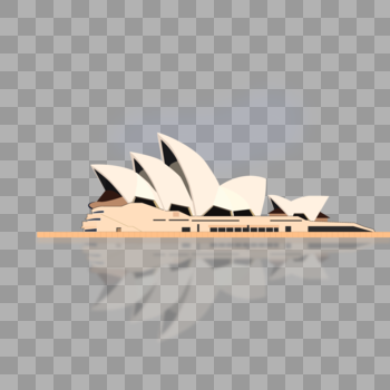 悉尼歌剧院矢量建筑插画图片素材免费下载
