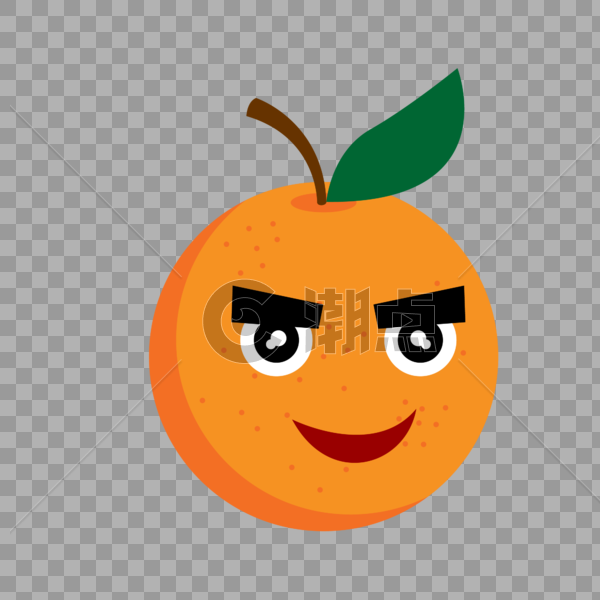橙子表情水果图片素材免费下载
