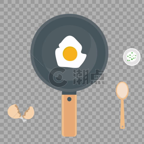 正在煎鸡蛋的锅图片素材免费下载