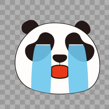 熊猫大哭表情图片素材免费下载