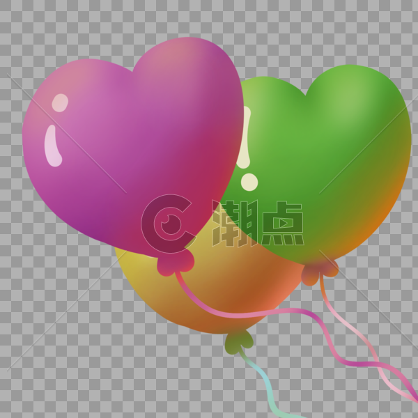 爱心气球图片素材免费下载