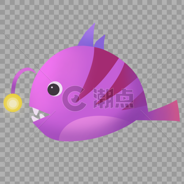 紫色鱼图片素材免费下载