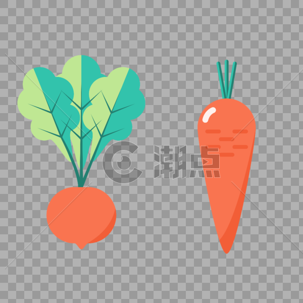 蔬菜萝卜图标免抠矢量插画素材图片素材免费下载