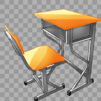 单人课桌椅子图片素材免费下载