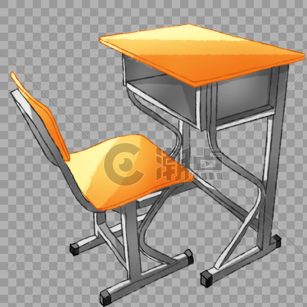 单人课桌椅子图片素材免费下载