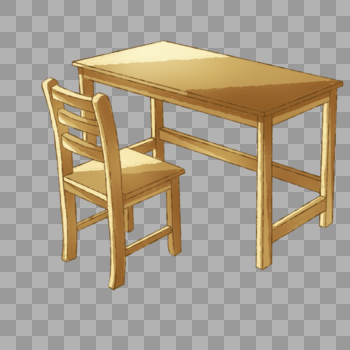 木头课桌椅子图片素材免费下载