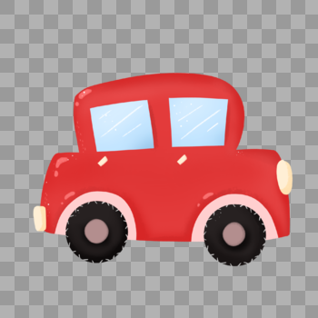 红色鲜艳玩具车图片素材免费下载