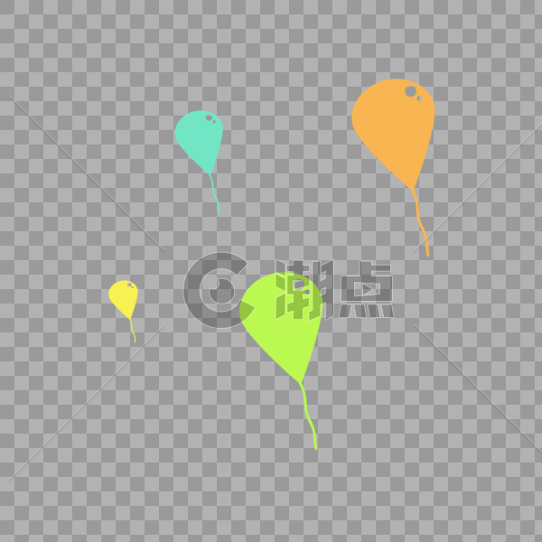 创意气球漂浮彩色气球儿童节图片素材免费下载