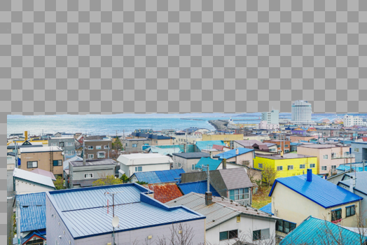 北海道稚内彩色房屋图片素材免费下载