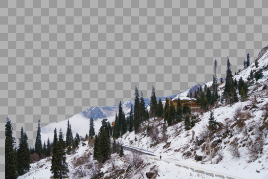 哈萨克斯坦达塔利加尔山雪山图片素材免费下载