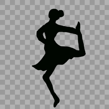 跳舞剪影图片素材免费下载