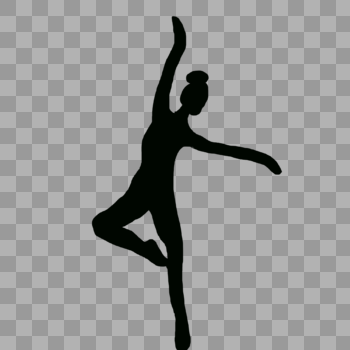 舞蹈动作剪影图片素材免费下载