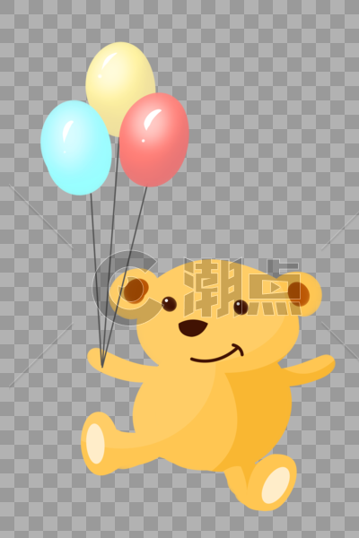 气球小熊图片素材免费下载