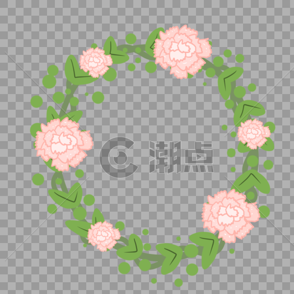 玫瑰花环边框图片素材免费下载