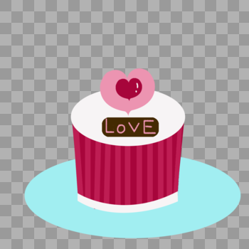 爱心杯子蛋糕图片素材免费下载