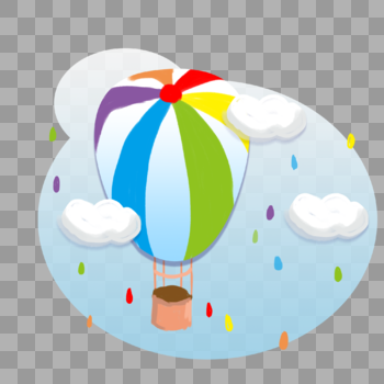 反恐同日彩虹热气球图片素材免费下载