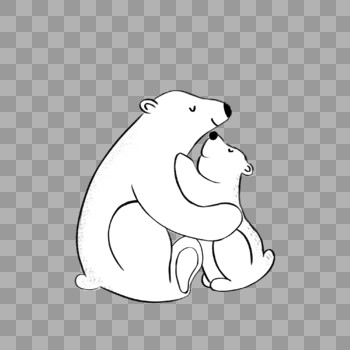 北极熊卡通形象图片素材免费下载