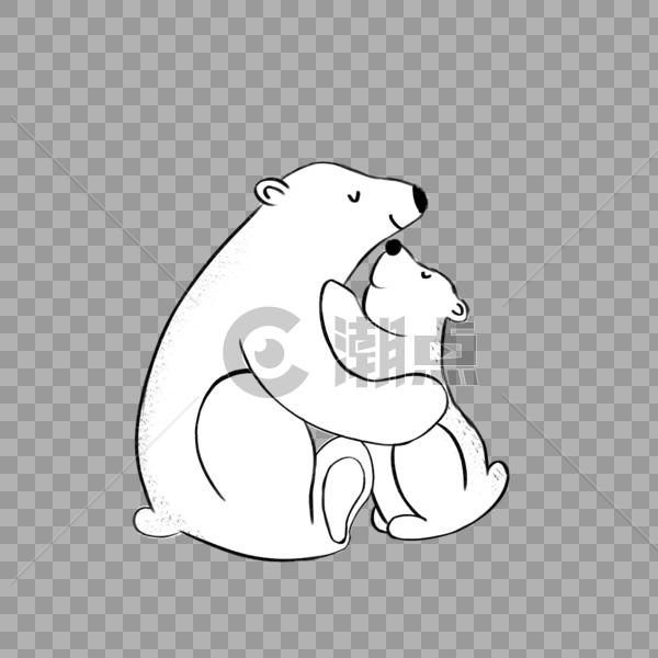 北极熊卡通形象图片素材免费下载